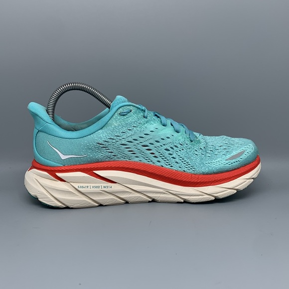 Hoka One Clifton 8 Blue Road Running Shoes Women’s Sz 8B - Picture 9 of 10